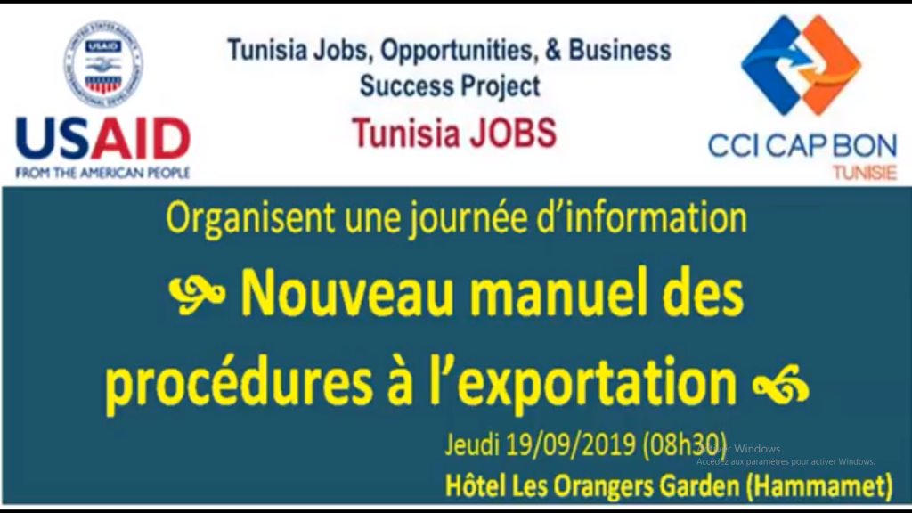 Journée d&rsquo;information sur le nouveau manuel des procédures à l&rsquo;export